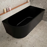 Avalon 1700mm Right Corner Freestanding Bath, Matte Black