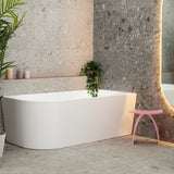 Avalon 1700mm Right Corner Freestanding Bath, Matte White