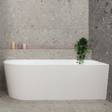 Avalon 1700mm Right Corner Freestanding Bath, Matte White