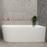 **CLEARANCE STOCK Avalon 1700mm Right Corner Freestanding Bath, Matte White