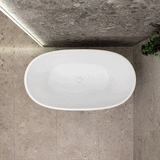 Byron Egg 1200mm Oval Freestanding Bath, Gloss White