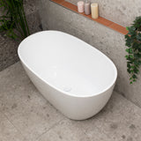Byron Egg 1200mm Oval Freestanding Bath, Gloss White