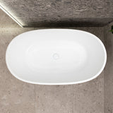 Byron Egg 1200mm Oval Freestanding Bath, Gloss White