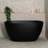 Byron Egg 1200mm Oval Freestanding Bath, Matte Black