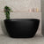Byron Egg 1200mm Oval Freestanding Bath, Matte Black