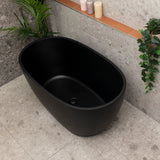 Byron Egg 1200mm Oval Freestanding Bath, Matte Black