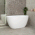 Byron Egg 1200mm Oval Freestanding Bath, Matte White