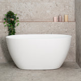 Byron Egg 1200mm Oval Freestanding Bath, Matte White