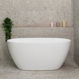 Byron Egg 1300mm Oval Freestanding Bath, Gloss White