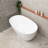 Byron Egg 1300mm Oval Freestanding Bath, Gloss White