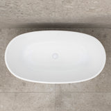 Byron Egg 1300mm Oval Freestanding Bath, Gloss White