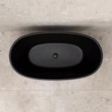 Byron Egg 1300mm Oval Freestanding Bath, Matte Black