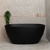 Byron Egg 1300mm Oval Freestanding Bath, Matte Black