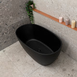 Byron Egg 1300mm Oval Freestanding Bath, Matte Black