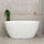 Byron Egg 1300mm Oval Freestanding Bath, Matte White