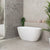 Byron Egg 1300mm Oval Freestanding Bath, Matte White