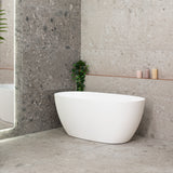Byron Egg 1400mm Oval Freestanding Bath, Gloss White