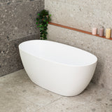 Byron Egg 1400mm Oval Freestanding Bath, Gloss White