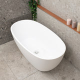Byron Egg 1400mm Oval Freestanding Bath, Gloss White