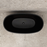 Byron Egg 1400mm Oval Freestanding Bath, Matte Black