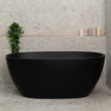 Byron Egg 1400mm Oval Freestanding Bath, Matte Black