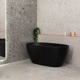 Byron Egg 1400mm Oval Freestanding Bath, Matte Black