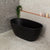 Byron Egg 1400mm Oval Freestanding Bath, Matte Black