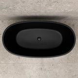 Byron Egg 1400mm Oval Freestanding Bath, Matte Black