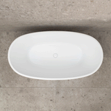 Byron Egg 1400mm Oval Freestanding Bath, Matte White