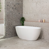 Byron Egg 1400mm Oval Freestanding Bath, Matte White
