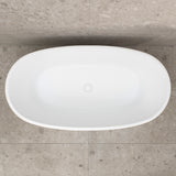 Byron Egg 1400mm Oval Freestanding Bath, Matte White