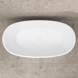 Byron Egg 1400mm Oval Freestanding Bath, Matte White