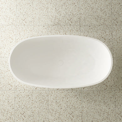 Egg Oval 1400mm Freestanding Bath, Matte White