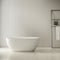 Byron Egg 1500mm Oval Freestanding Bath with Overflow, Gloss White
