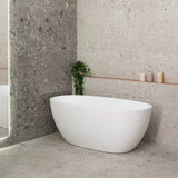 Byron Egg 1500mm Oval Freestanding Bath, Gloss White