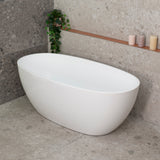 Byron Egg 1500mm Oval Freestanding Bath, Gloss White