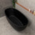 Byron Egg 1500mm Oval Freestanding Bath with Overflow, Matte Black