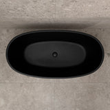 Byron Egg 1500mm Oval Freestanding Bath, Matte Black