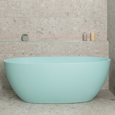 Byron Egg 1500mm Oval Freestanding Bath, Matte Duck Egg Blue - SPECIAL EDITION
