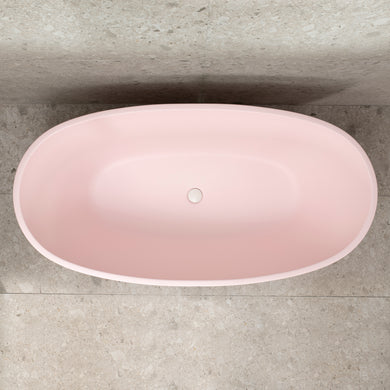Byron Egg 1500mm Oval Freestanding Bath, Matte Light Pink - SPECIAL EDITION