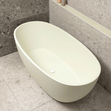 Byron Egg 1500mm Oval Freestanding Bath, Matte Light Pistachio Green - SPECIAL EDITION