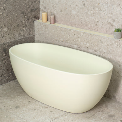 Byron Egg 1500mm Oval Freestanding Bath, Matte Light Pistachio Green - SPECIAL EDITION