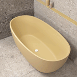*Clearance Stock* Byron Egg 1500mm Oval Freestanding Bath, Matte Vanilla Beige - SPECIAL EDITION