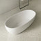 Byron Egg 1500mm Oval Freestanding Bath with Overflow, Matte White
