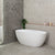 Byron Egg 1500mm Oval Freestanding Bath with Overflow, Matte White