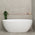 Byron Egg 1500mm Oval Freestanding Bath, Matte White