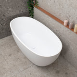 Byron Egg 1500mm Oval Freestanding Bath, Matte White