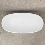 Byron Egg 1600mm Oval Freestanding Bath, Gloss White