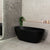 Byron Egg 1600mm Oval Freestanding Bath, Matte Black