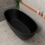 Byron Egg 1600mm Oval Freestanding Bath, Matte Black